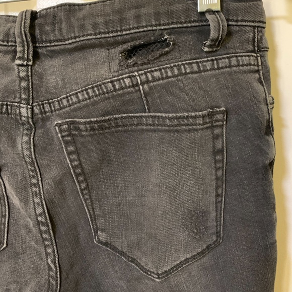 NEW Free People Black as Night Fishnet Jeans Sz 26 - Picture 6 of 8